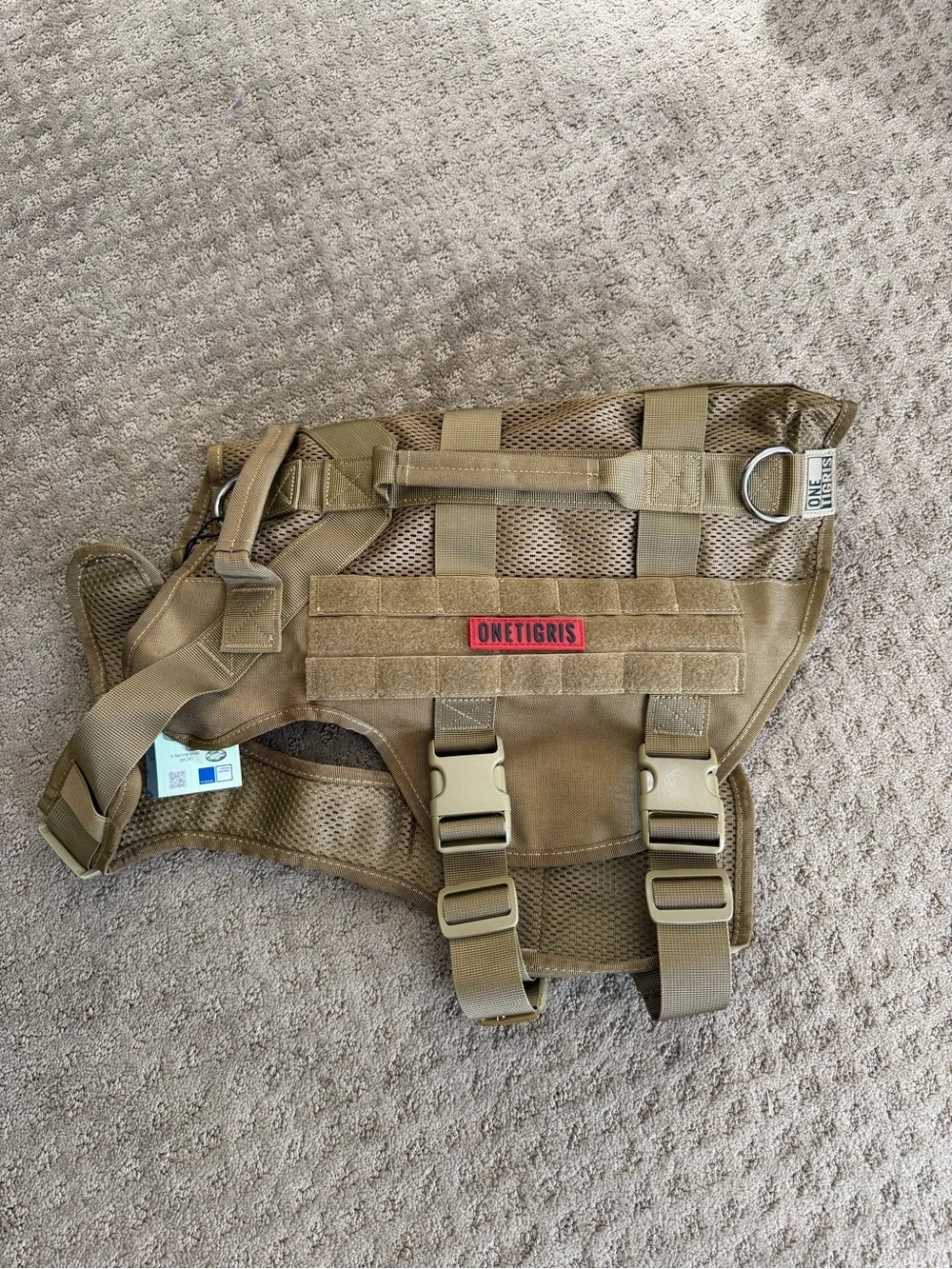 OneTigris Tactical Dog Harness in Coyote Brown